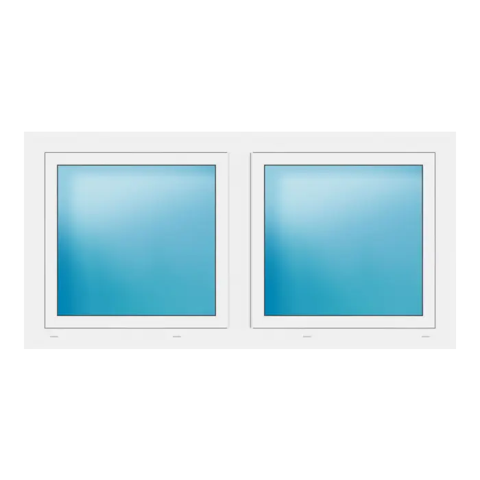 Zweiflügeliges Fenster 164x82,5 cm Weiß