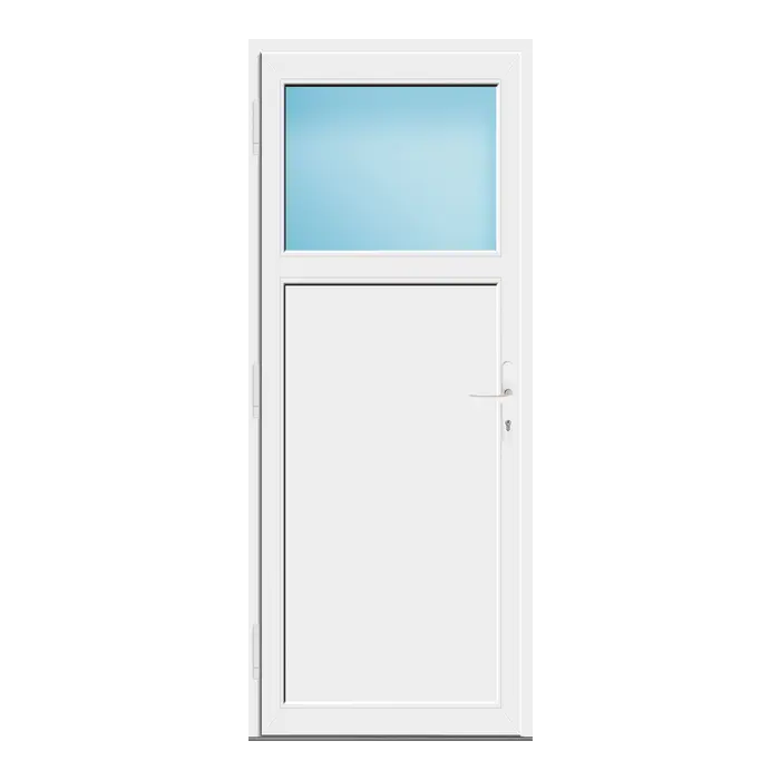 Nebeneingangstür 83x205 cm Golden Oak genarbt 1/3 Glas