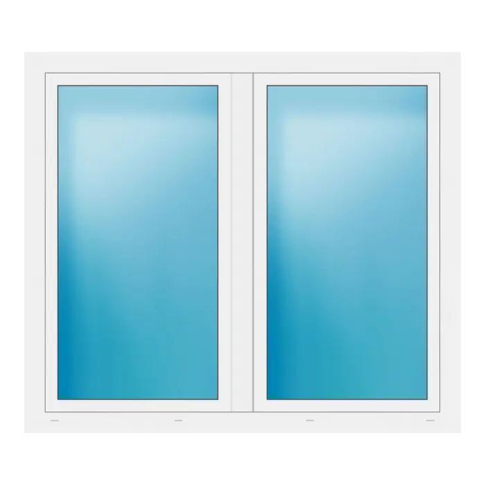 Zweiflügeliges Fenster 165x144 cm Weiß