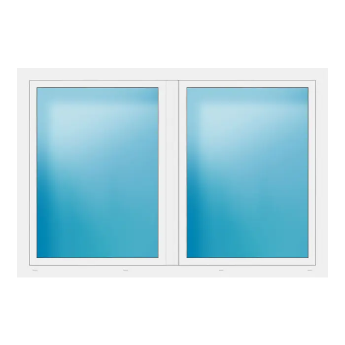 Zweiflügeliges Fenster 200,8x135,5 cm Weiß