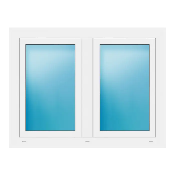 Zweiflügeliges Fenster 118x90 cm Weiß