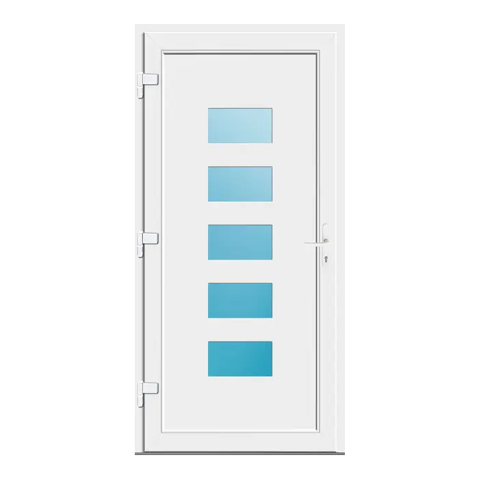 Haustür 110x226 cm Anthrazitgrau genarbt Merkur aus Kunststoff