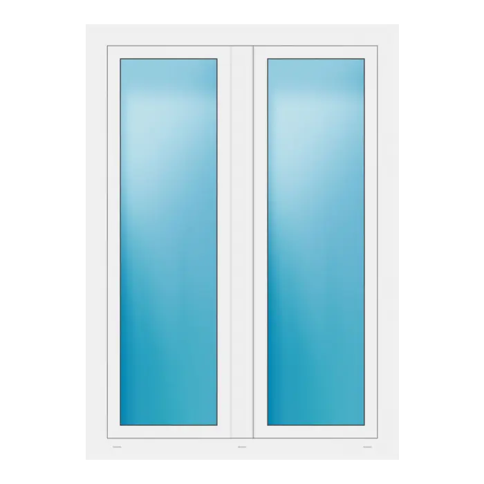 Zweiflügeliges Fenster 115x160 cm Weiß