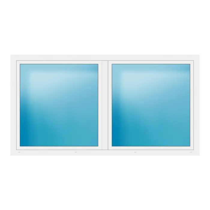 Zweiflügeliges Fenster 254x136 cm Weiß