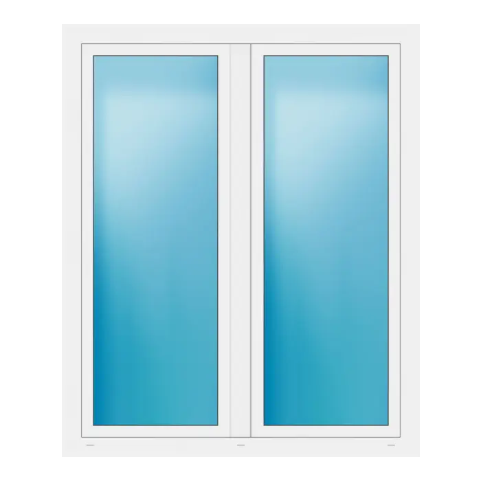 Zweiflügeliges Fenster 144x174 cm Weiß
