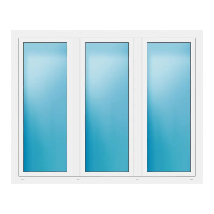 Dreiflügeliges Fenster 192x154 cm Weiß