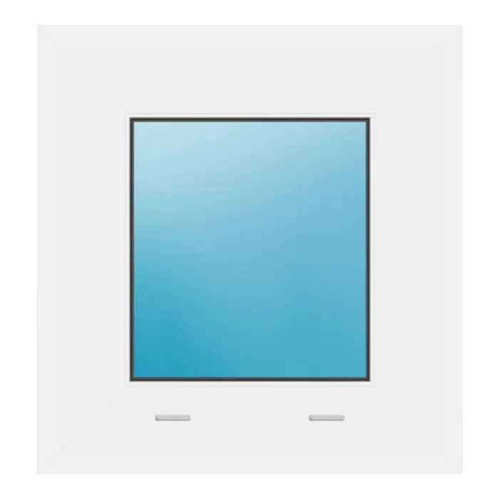 Festverglasung 36x38 cm Weiß