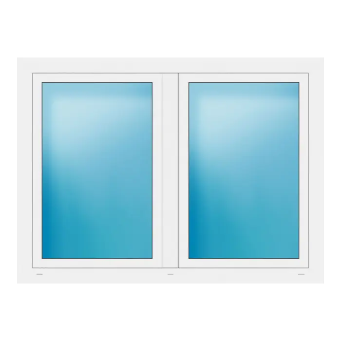 Zweiflügeliges Fenster 156x115 cm Weiß