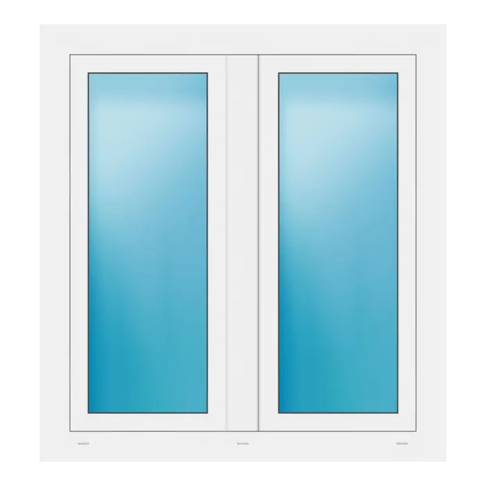 Zweiflügeliges Fenster 106x114 cm Weiß
