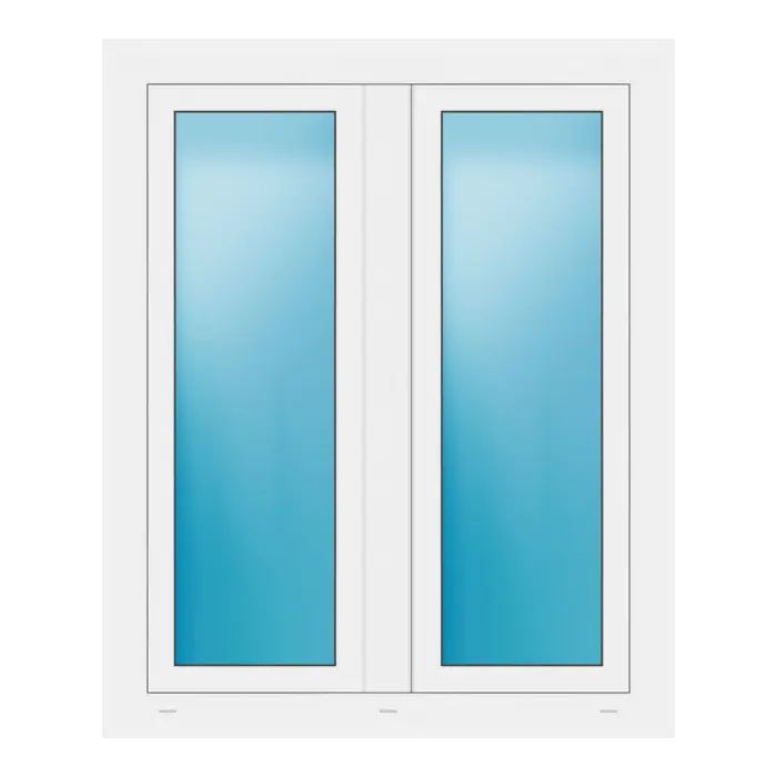 Zweiflügeliges Fenster 100x122 cm Weiß