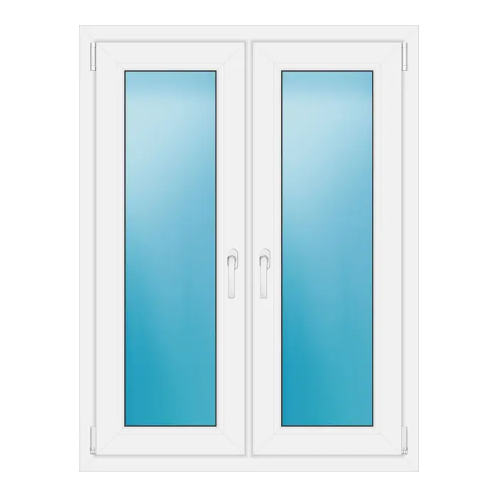 Zweiflügeliges Fenster 95x125 cm Weiß