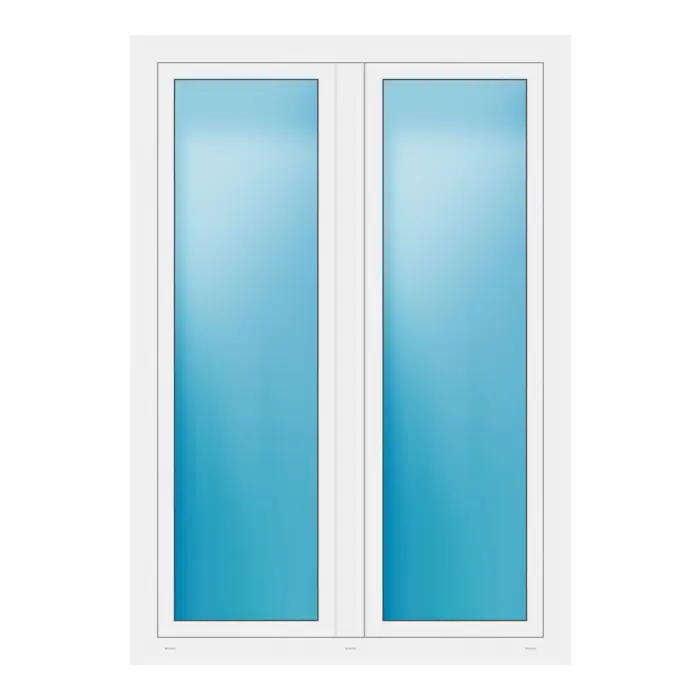 Zweiflügeliges Fenster 126x180 cm Weiß