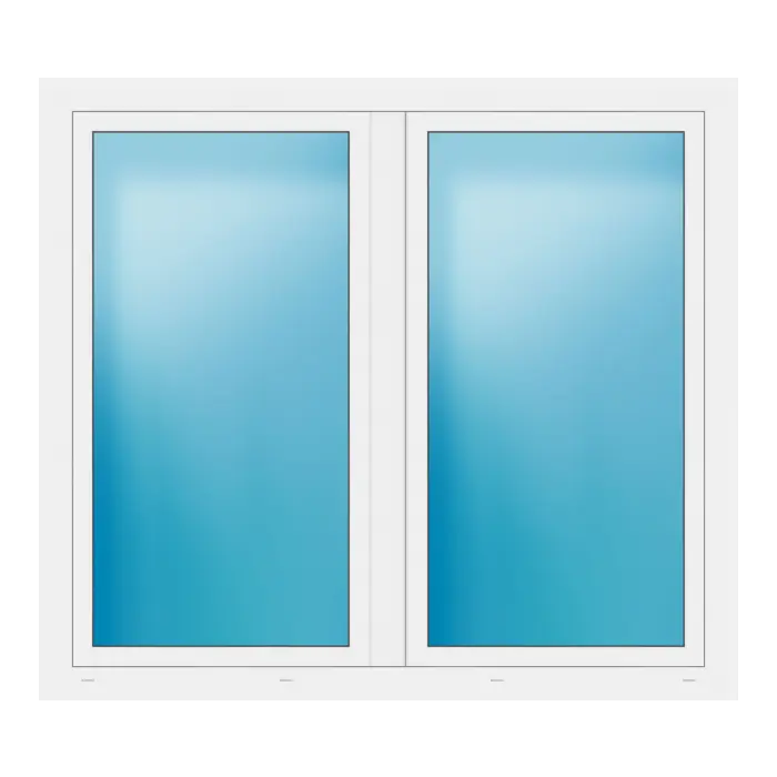 Zweiflügeliges Fenster 164x146 cm Weiß