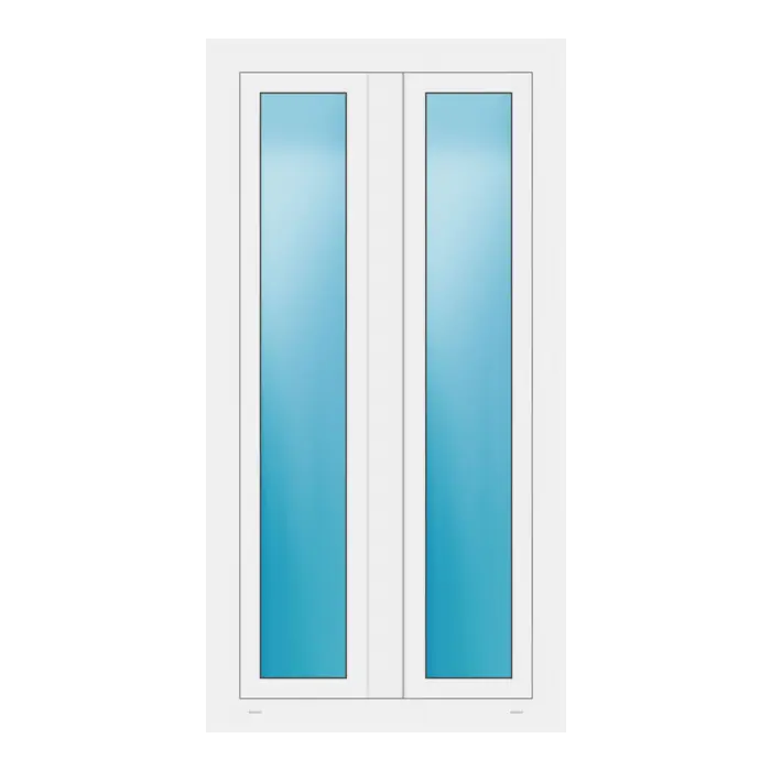Zweiflügeliges Fenster 84x162 cm Weiß