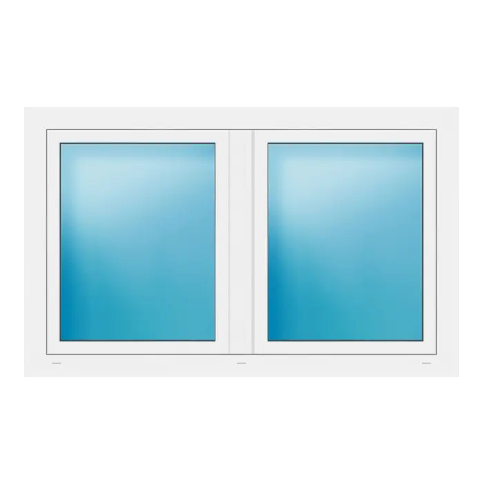 Zweiflügeliges Fenster 153x95 cm Weiß