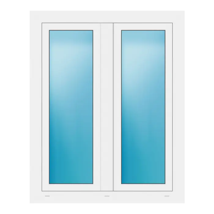 Zweiflügeliges Fenster 100,5x125 cm Weiß