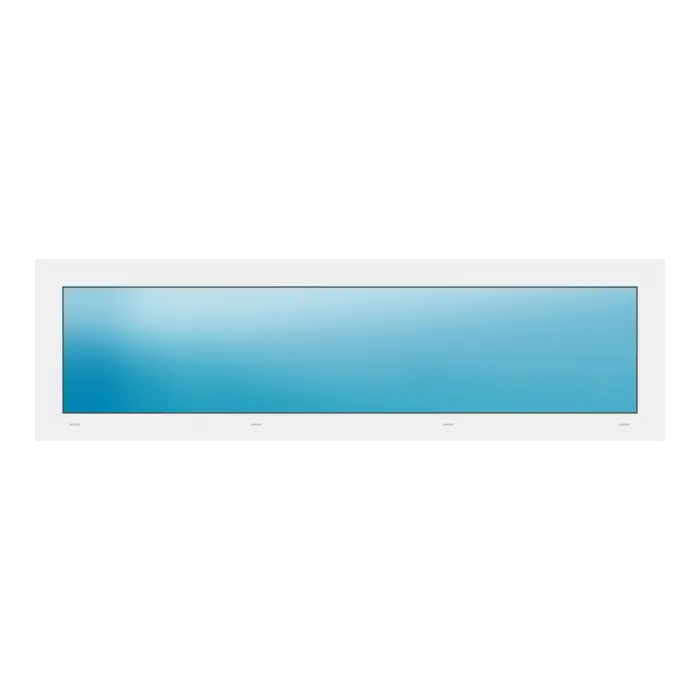 Festverglasung 180x52 cm Weiß