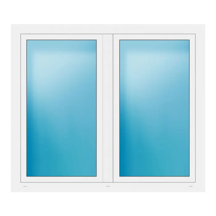 Zweiflügeliges Fenster 156x135 cm Weiß