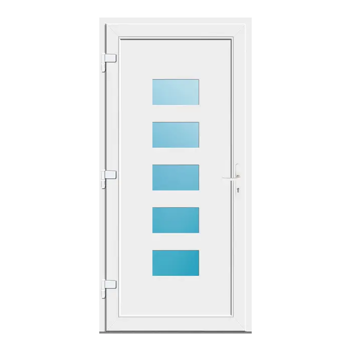 Haustür 108x224 cm Weiß Merkur aus Kunststoff