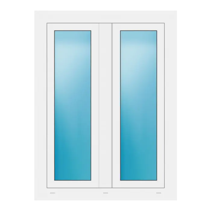 Zweiflügeliges Fenster 90x120 cm Weiß
