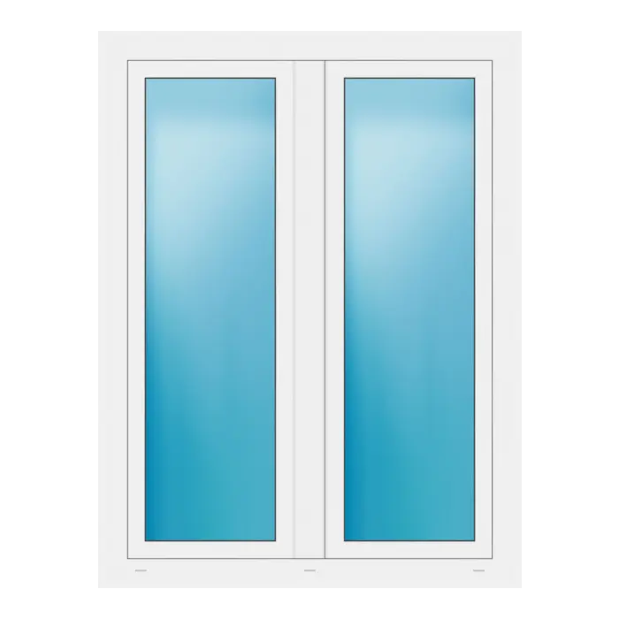 Zweiflügeliges Fenster 114x150 cm Weiß