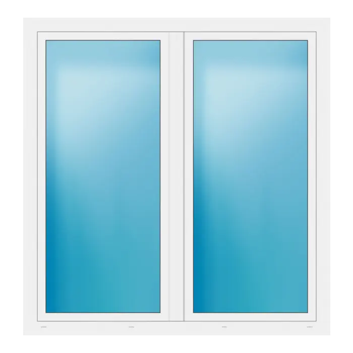 Zweiflügeliges Fenster 172x178 cm Weiß