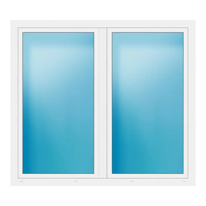 Zweiflügeliges Fenster 190x170 cm Weiß