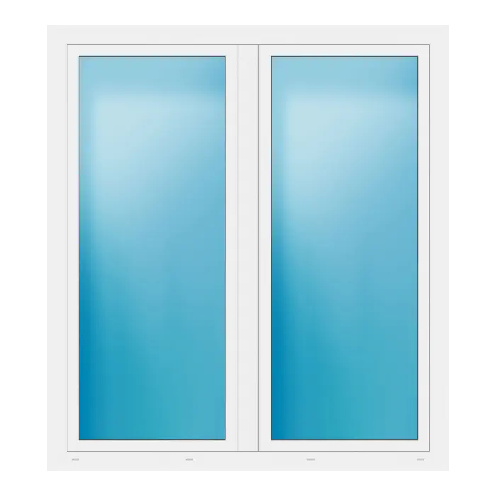 Zweiflügeliges Fenster 162x180 cm Weiß