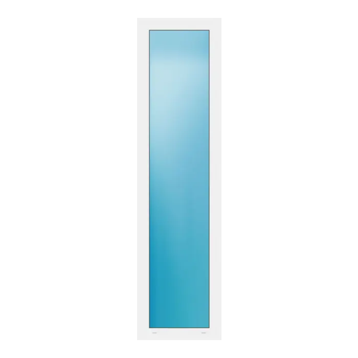 Festverglasung 55x210 cm Weiß