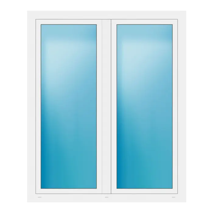 Zweiflügeliges Fenster 146x176 cm Weiß