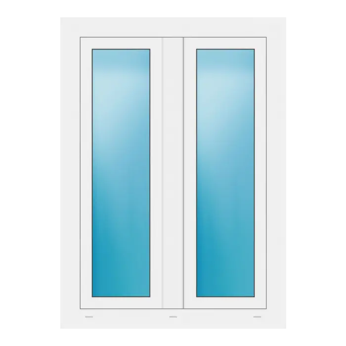 Zweiflügeliges Fenster 90x124 cm Weiß