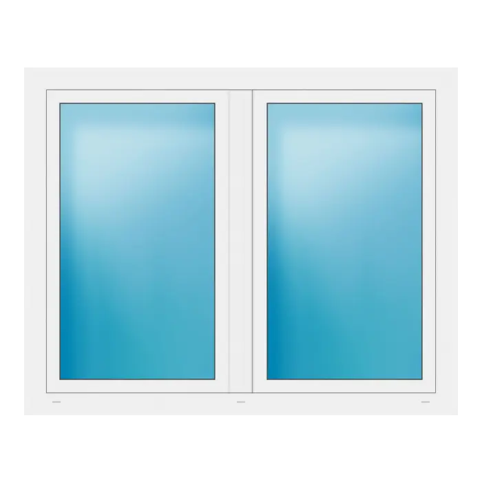 Zweiflügeliges Fenster 153,8x123,3 cm Weiß