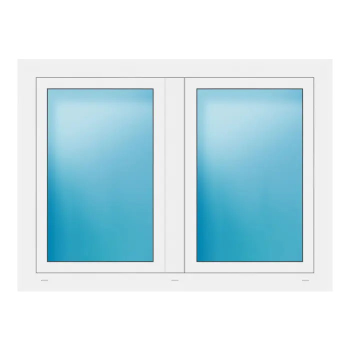 Zweiflügeliges Fenster 134x99 cm Weiß