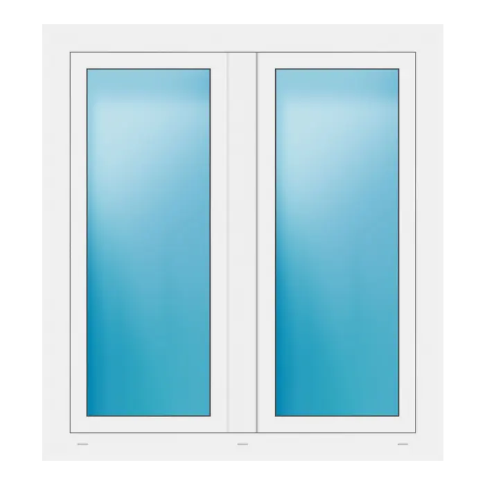 Zweiflügeliges Fenster 114x124 cm Weiß