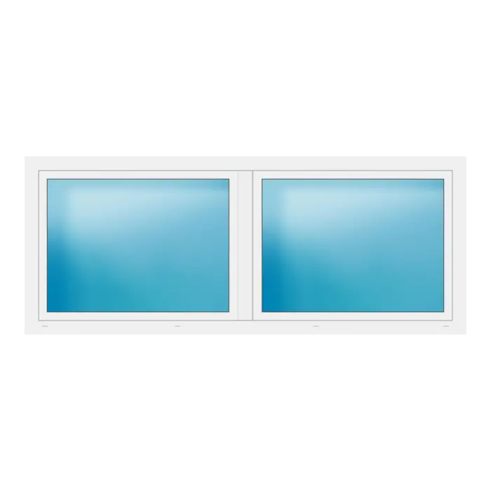 Zweiflügeliges Fenster 248x100 cm Weiß
