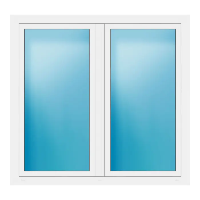 Zweiflügeliges Fenster 158x150 cm Weiß