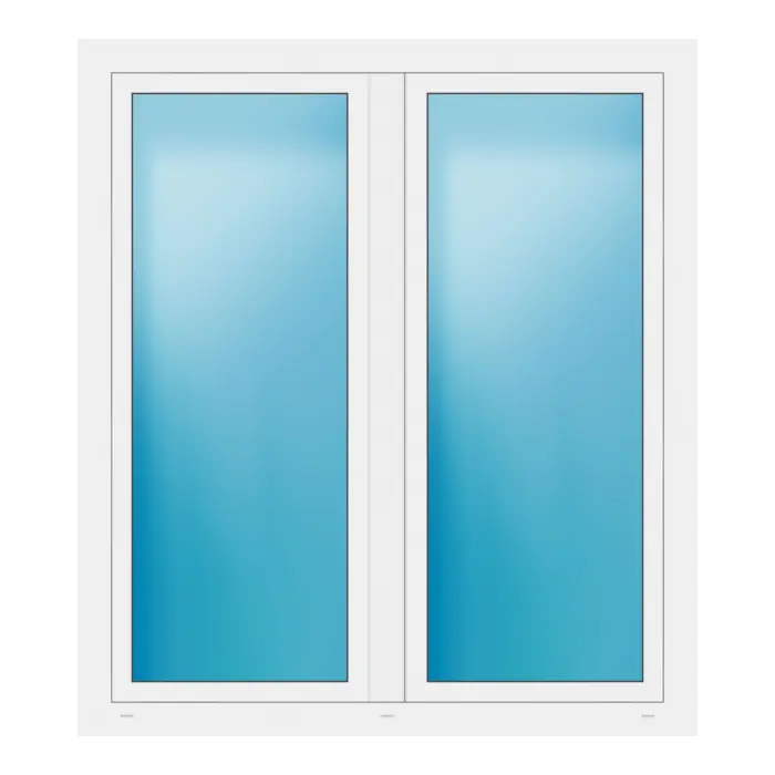 Zweiflügeliges Fenster 144x162 cm Weiß
