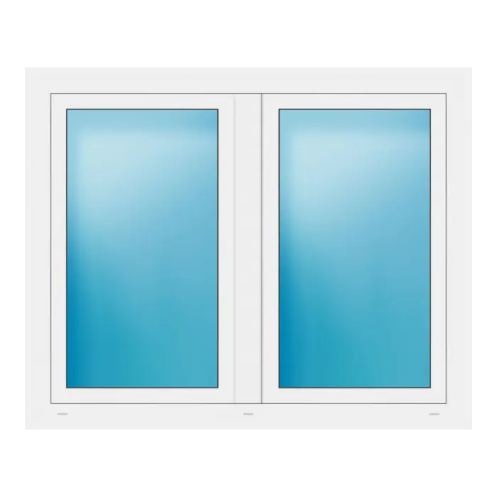Zweiflügeliges Fenster 136x110 cm Weiß