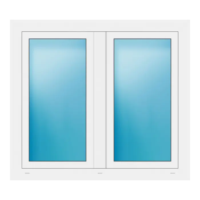 Zweiflügeliges Fenster 120x107 cm Weiß