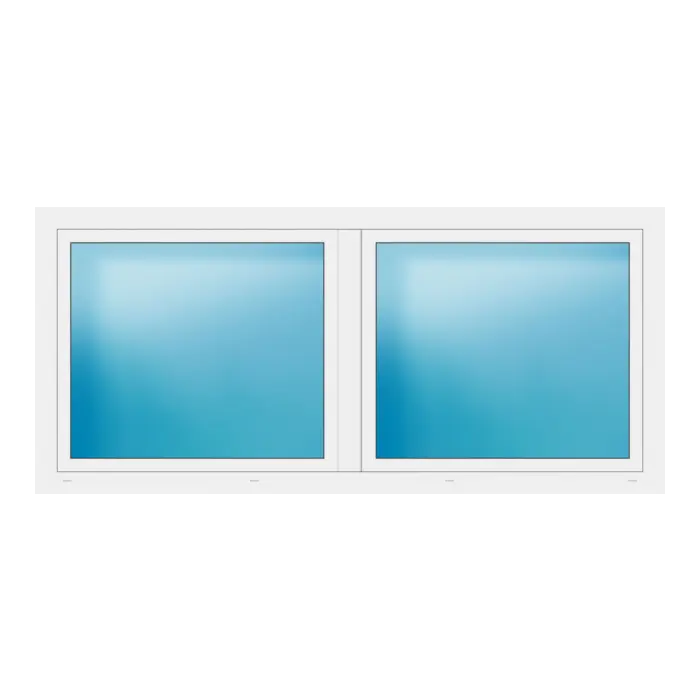 Zweiflügeliges Fenster 224x102 cm Weiß