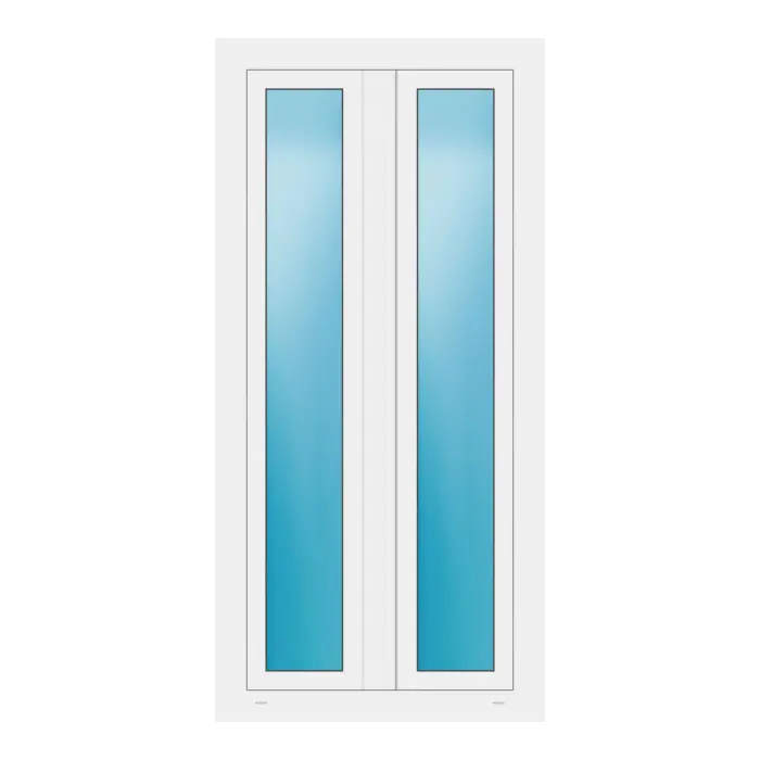 Zweiflügeliges Fenster 82x170 cm Weiß