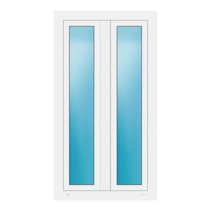 Zweiflügeliges Fenster 84x154 cm Weiß