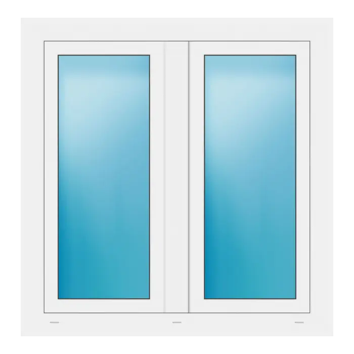 Zweiflügeliges Fenster 106x108 cm Weiß