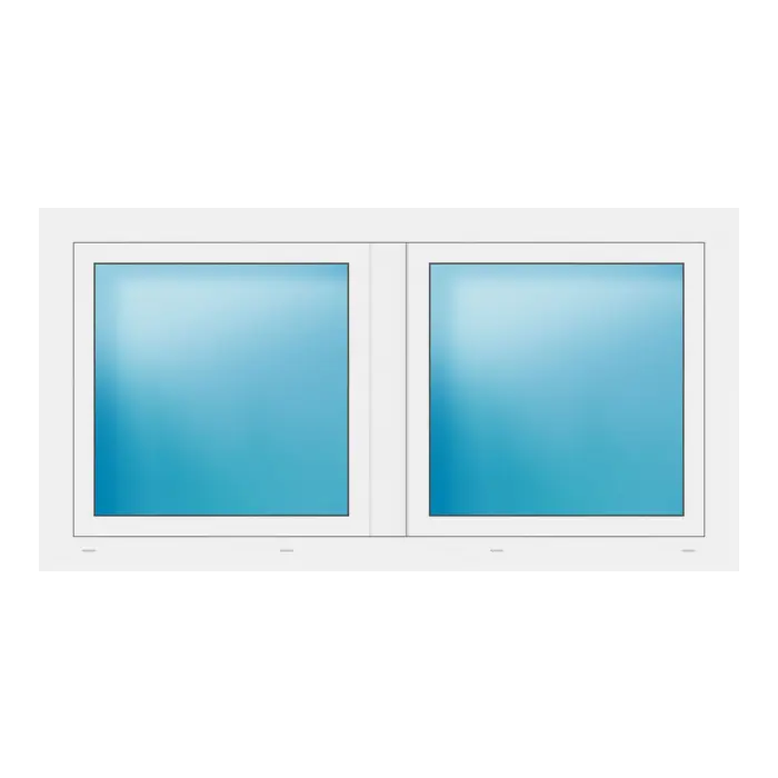 Zweiflügeliges Fenster 160x83 cm Weiß