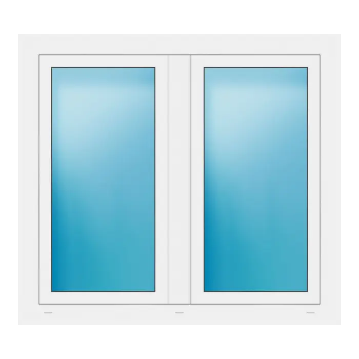 Zweiflügeliges Fenster 122x110 cm Weiß