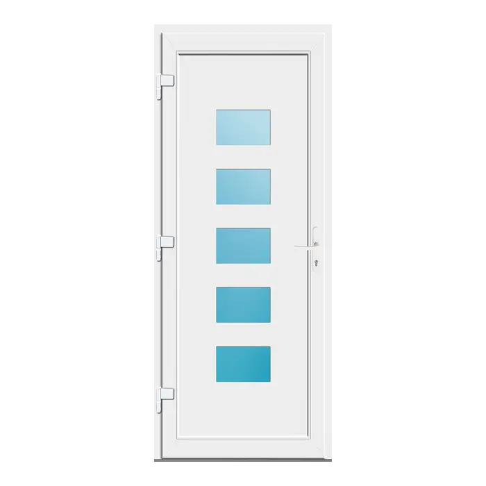 Haustür 92x226 cm Anthrazitgrau genarbt Merkur aus Kunststoff