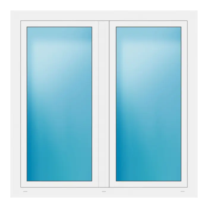Zweiflügeliges Fenster 144x144 cm Weiß