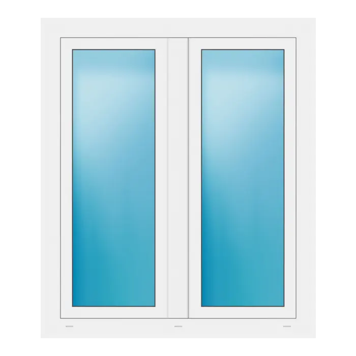 Zweiflügeliges Fenster 110x128 cm Weiß
