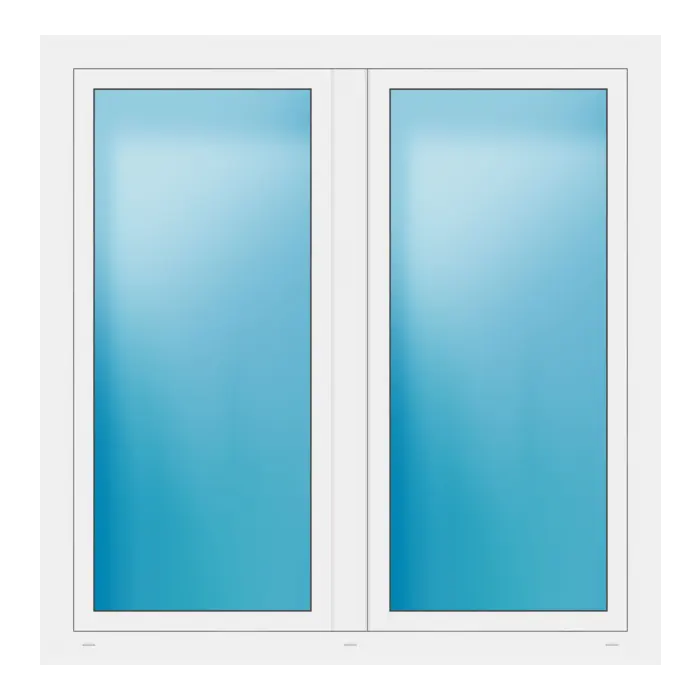 Zweiflügeliges Fenster 146x148 cm Weiß