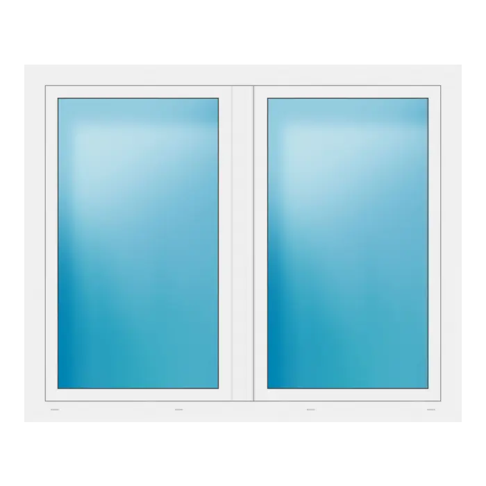 Zweiflügeliges Fenster 165x135 cm Weiß
